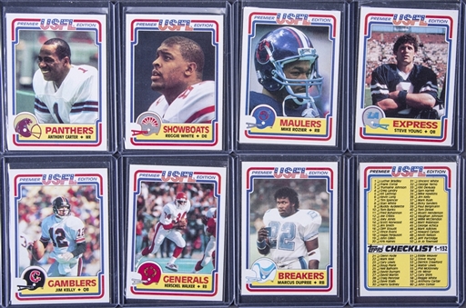 1984 Topps USFL Football Complete Set (132) – Featuring White, Young and Kelly Rookie Cards